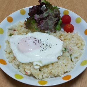 炊飯器で☆野菜入りカニピラフ